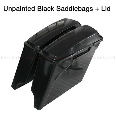 5" Stretched Extended Hard Saddle Bags For Harley Touring Road King Glide 93-13 - Moto Life Products