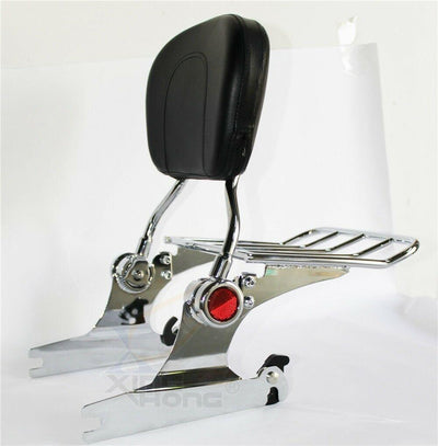 Backrest Sissy Bar Luggage Rack For Harley Softail Deluxe 2005-2009 - Moto Life Products