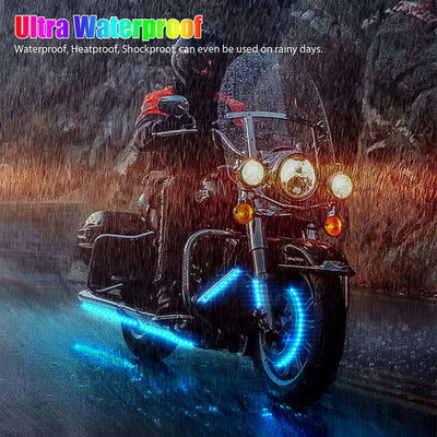 6X Motorcycle led lights Wireless Remote 18 color Neon Glow Light Strips Kit US - Moto Life Products