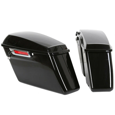Hard Saddlebags Saddle Bags W/ Black Conversion Brackets For Harley Softail FLST - Moto Life Products