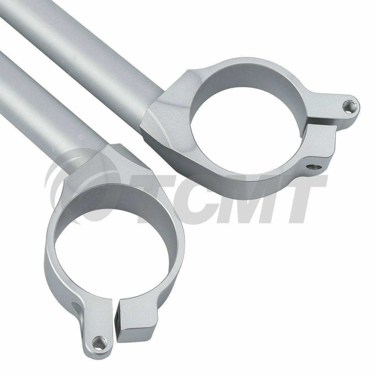 50mm Handlebar Handle Bar Clip On Silver Fit For YAMAHA YZF R6 600 2006-16 07 08 - Moto Life Products