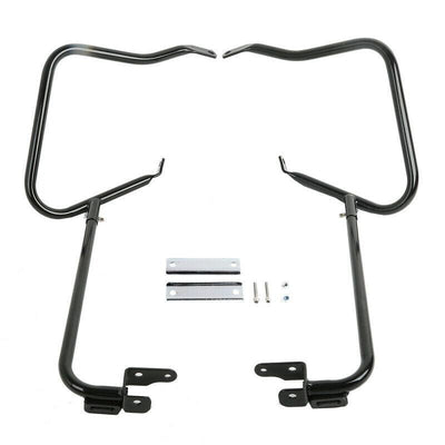 Chrome/Black Saddlebags Guards Crash Bars Fit For Harley Touring Road King 14-21 - Moto Life Products