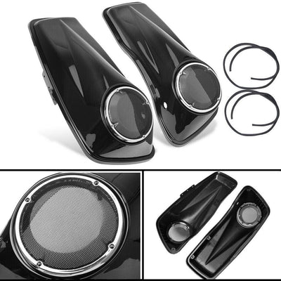 6.5" Saddlebag Speaker Lids For Harley Touring Street Glide Road King 2014-2020 - Moto Life Products