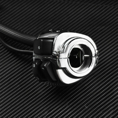 Chrome 1" Handlebar Control Switches+ Wiring Harness Fit For Harley Sportster - Moto Life Products