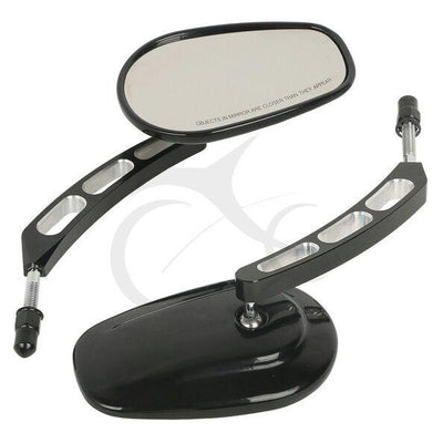 Black/Chrome 8mm Rearview Mirrors Fit For Harley Sportster 1200 Custom 94-16 15 - Moto Life Products