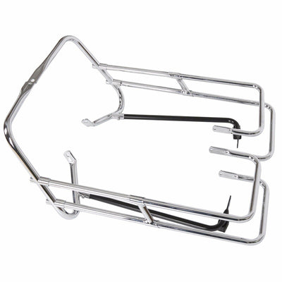 Chrome SaddleBag Guard Rail Bracket For Harley Touring FLHR FLHT FLHTCUSE 97-08 - Moto Life Products