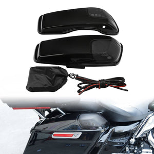 Saddlebag Lid Speaker Cutouts W/Grill Fit For Harley Touring Road Glide 14-22 19 - Moto Life Products