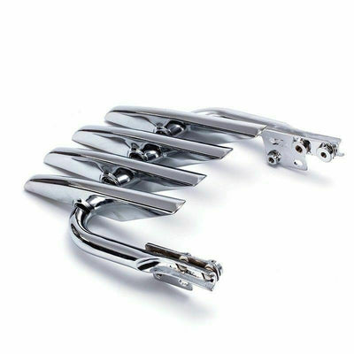 KUAFU Stealth Luggage Rack Chrome For Harley Electra Street Glide Road King FLHX - Moto Life Products