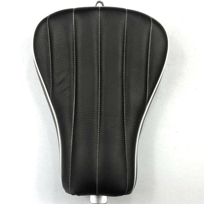 Black Front Driver Vertical Stripes Style Leather Seat For 10-15 Harley XL1200X - Moto Life Products