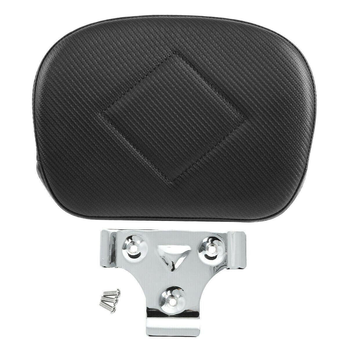 Black Rear Passenger Pad Backrest Fit For Harley Touring Street Glide Road King - Moto Life Products