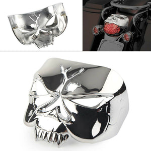 Chrome Tail Light Cover Zombie Skull Fit For Harley Sportster XL 883 1200 Custom - Moto Life Products