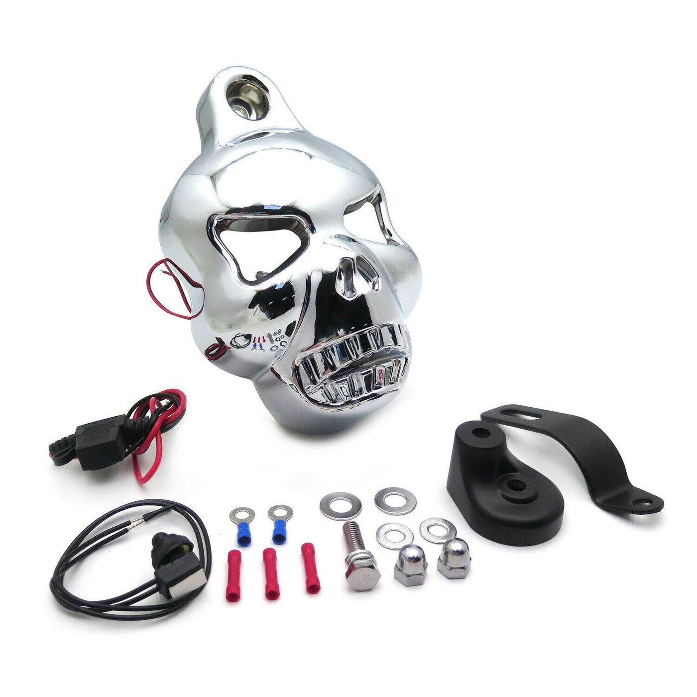 Motorcycle LED Skull Horn Cover for Harley Davidson Cowbell Horns (1992-2020) - Moto Life Products