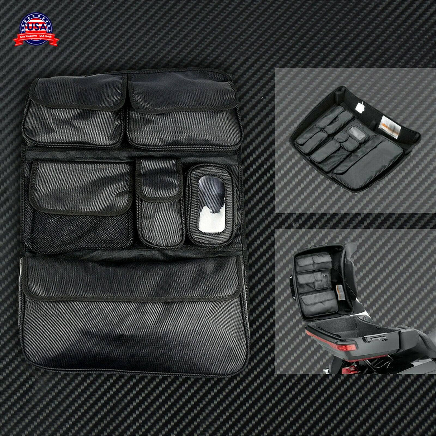 Tour Pak Pack Lid Organizer Bag Pouch Fit For Touring Ultra Classic King Chopped - Moto Life Products