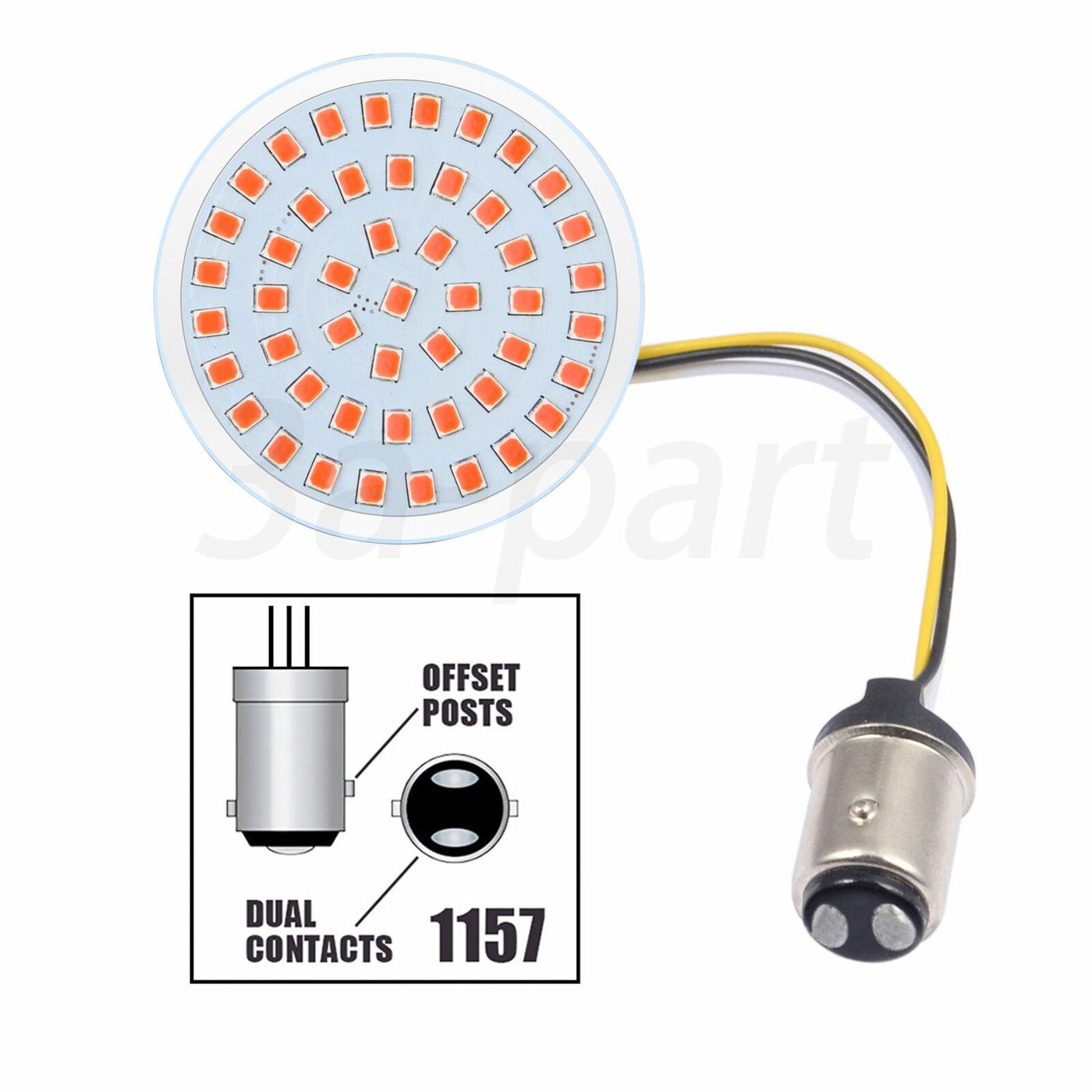 1157 LED Turn Signal Brake Light SMD Smoke Lens Fit for Harley Road Street Glide - Moto Life Products
