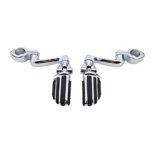 1 1/4" Highway Foot Pegs Mount Fit For Harley Touring Road Glide Engine Guards - Moto Life Products