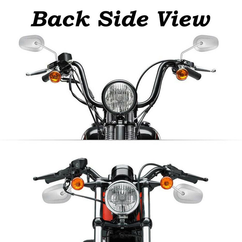 Chrome Rear View Side Mirrors For Harley Touring Road King Street Electra Glide - Moto Life Products