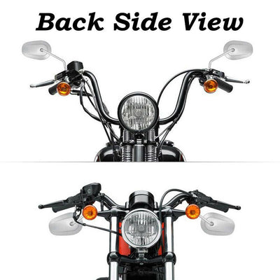 Chrome Rear View Side Mirrors For Harley Touring Road King Street Electra Glide - Moto Life Products