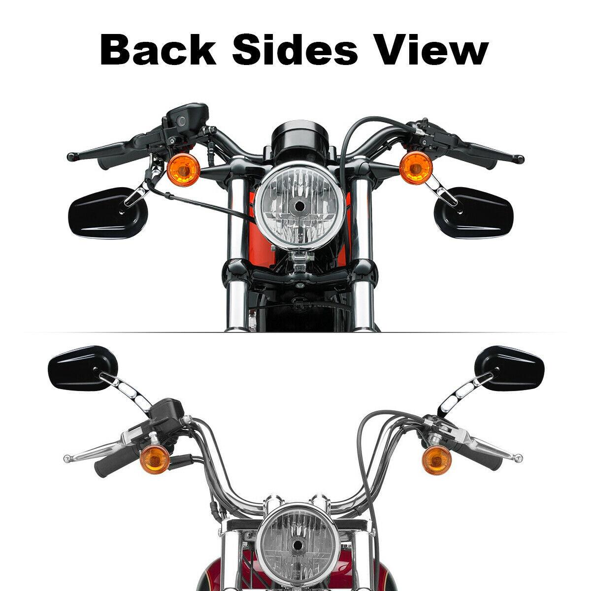 Oval Rear Mirrors Fit For Harley Sportster Dyna Bobber Chopper Street Glide US - Moto Life Products