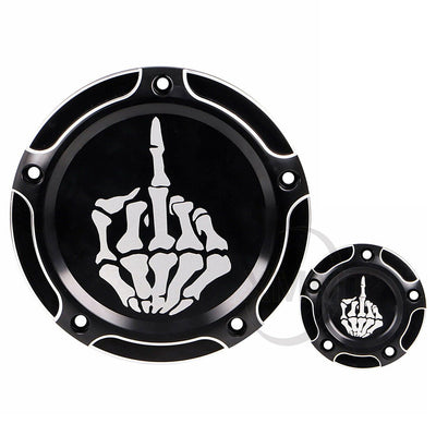 Middle Finger Derby Timing Cover For Harley Dyna FLD Electra Road Glide FLHTC - Moto Life Products