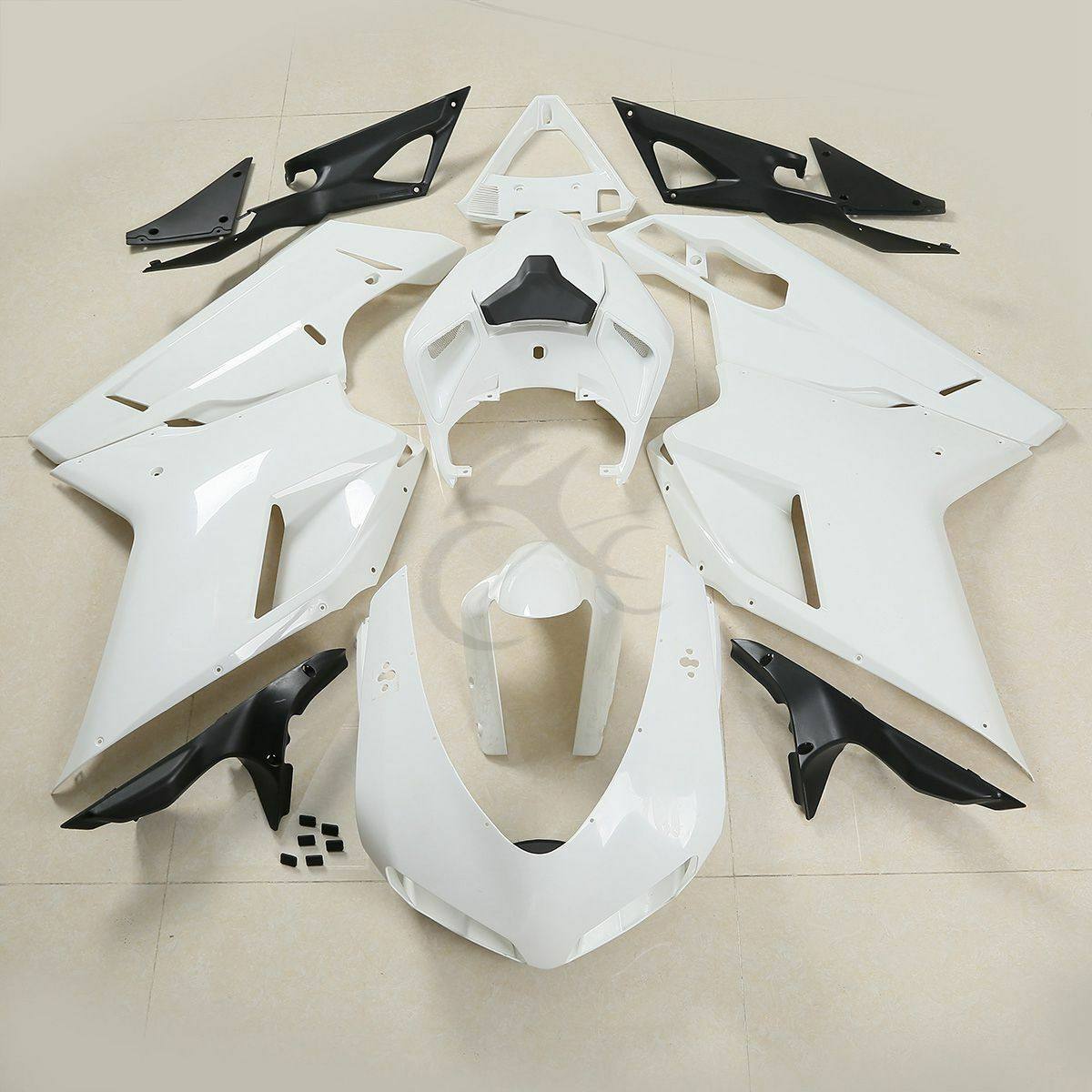 Unpainted ABS Fairing Bodywork Kit Fit For Ducati 848 1098 1198 2007-2012 10 11 - Moto Life Products