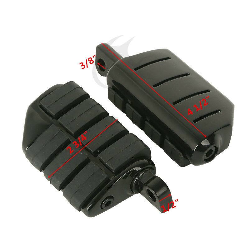 Wing Male Mount Footrests Foot Pegs Fit For Harley Dyna Street Fat Bob Touring - Moto Life Products