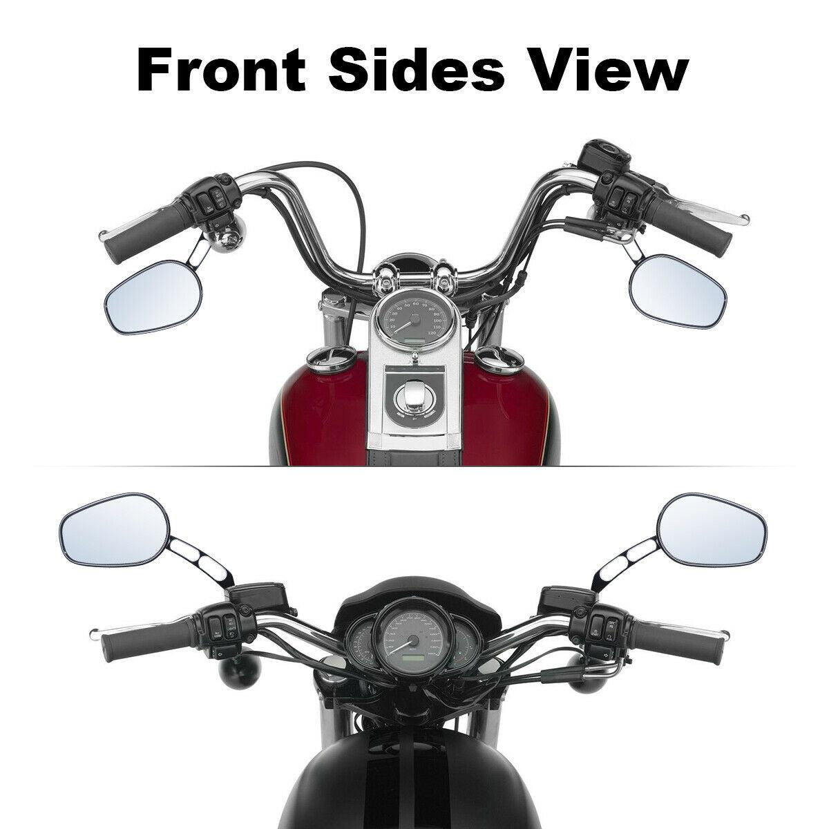 Oval Rear Mirrors Fit For Harley Sportster Dyna Bobber Chopper Street Glide US - Moto Life Products