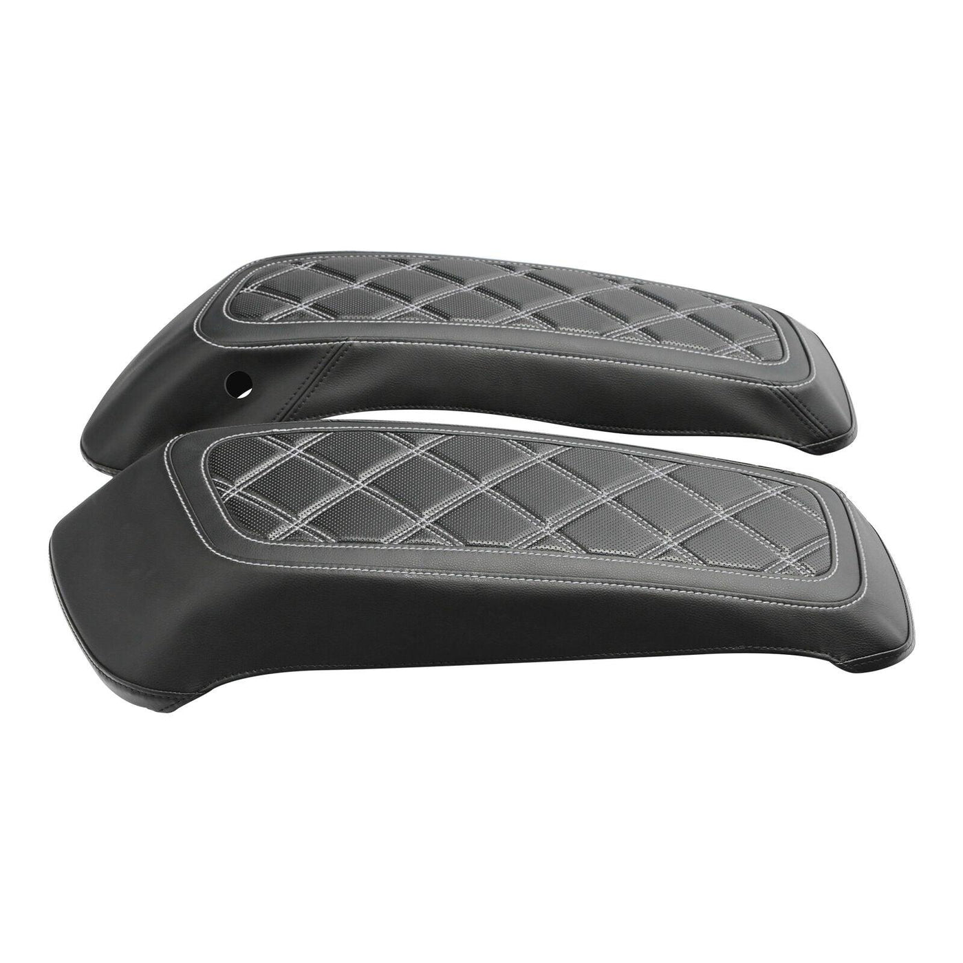 Black Saddlebag Lid Covers Fit For Harley Touring Road King Electra Glide 14-21 - Moto Life Products