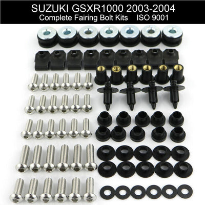 Fit For Suzuki GSXR1000 2003 2004 Complete Cowling Fairing Bolt Kit Body Screws - Moto Life Products