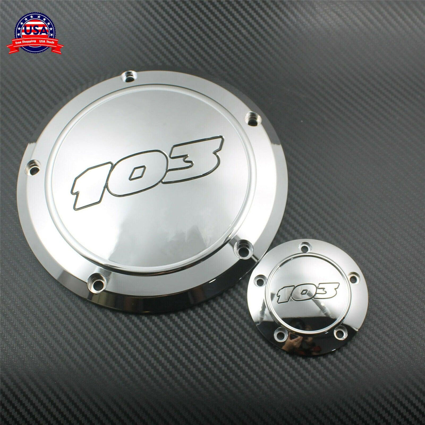 Chrome 103 Derby Cover Timing Timer Cover Fit For Dyna 99-17 Softail Touring - Moto Life Products
