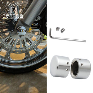 Motorcycle Front Axle Cap Nut Cover For Harley Softail Road Electra Glide Chrome - Moto Life Products