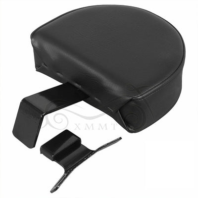Black Adjustable Easy ON/OFF Driver Rider Backrest For Harley Softail 2007-Up - Moto Life Products