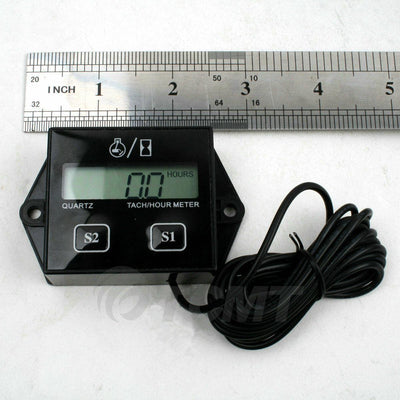 Digital Tach Hour Meter Tachometer Gauge For 2 or 4 stroke Gas Engines ATV UTV - Moto Life Products