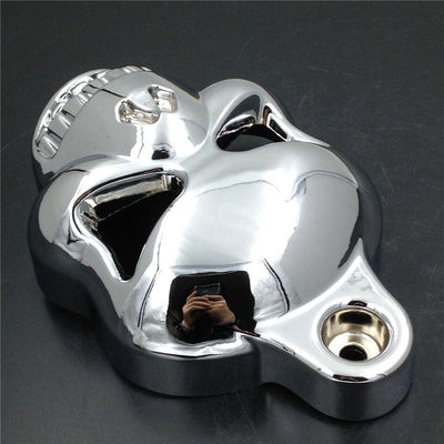 Motorcycle Chrome Skull Horn Cover for Harley Davidson Cowbell Horns (1992-2020) - Moto Life Products