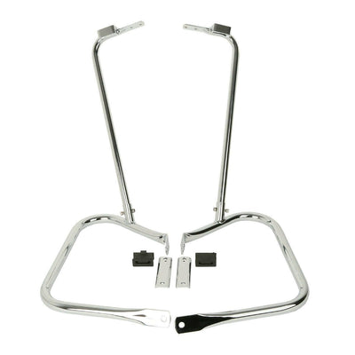 Chrome Saddlebags Guard Bracket Fit For Harley Touring Road Electra Glide 97-08 - Moto Life Products