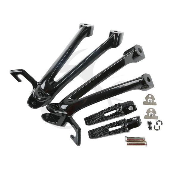 Rear Foot Pegs Footrest Black Fit For SUZUKI GSXR 600 GSXR 750 2006-2007 06-07 - Moto Life Products