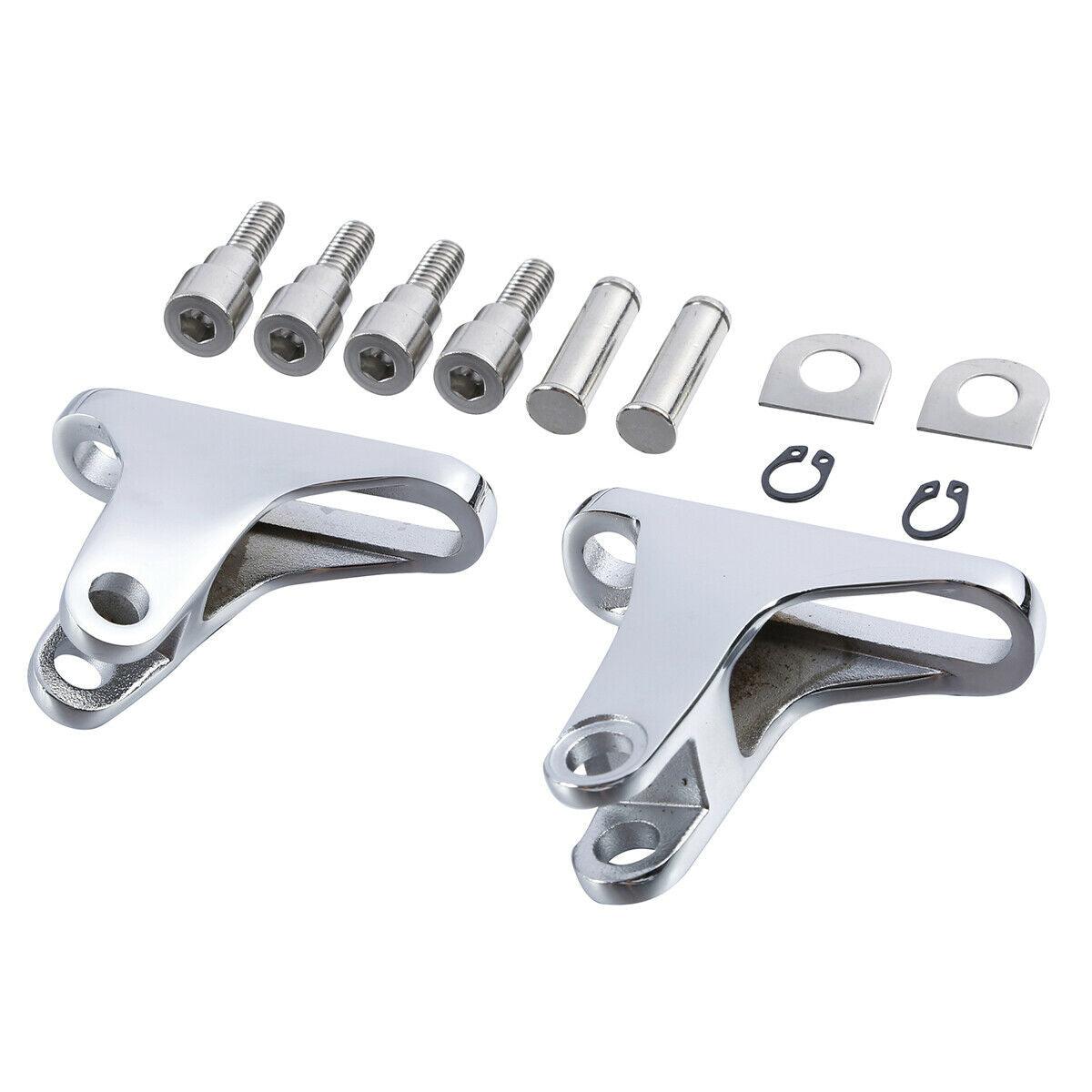 Chrome Rear Passenger Foot Pegs Mount Fit For Harley Electra Road Glide 93-21 18 - Moto Life Products