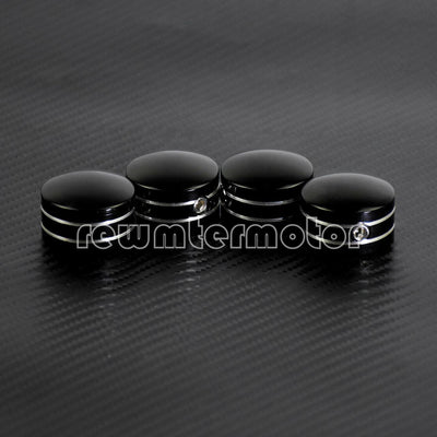 4x Head Bolts Covers Spark Plug Side Case Fit For Harley Twin Cam Dyna CVO Black - Moto Life Products