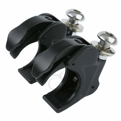 4PCS Black 41mm Windshield Clamps For Harley Softail FXST 1988-2013 FXDWG 93-05 - Moto Life Products