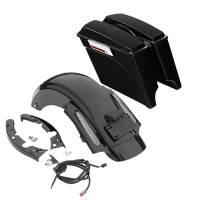 5" Stretched Hard Saddlebags Rear Fender Fit For Harley Electra Road Glide 09-13 - Moto Life Products