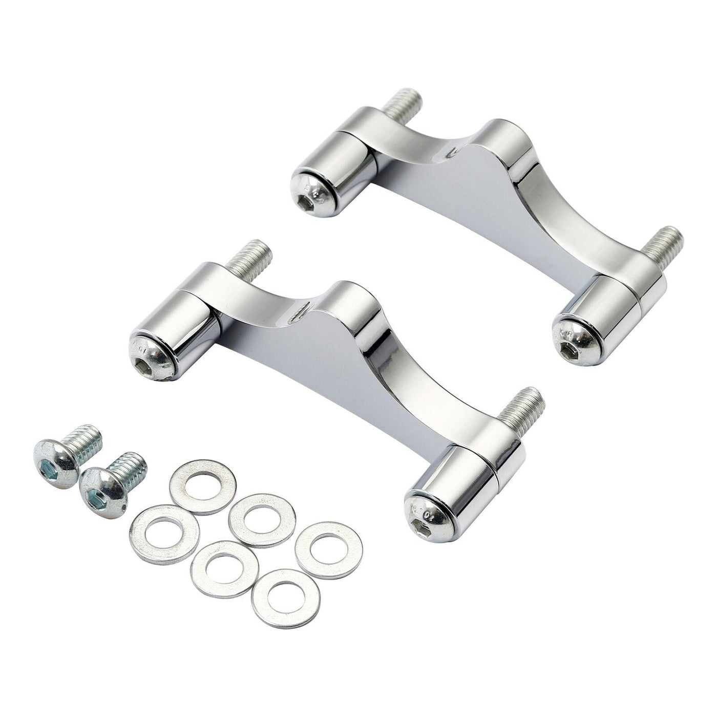 Chrome Fender Mounting Brackets Kit Fit For Harley Touring Electra Glide 00-13 - Moto Life Products