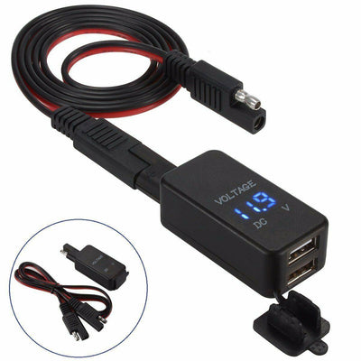 SAE To USB Adapter Motorcycle Dual USB Charger W/Quick Disconnect Plug for GPS - Moto Life Products