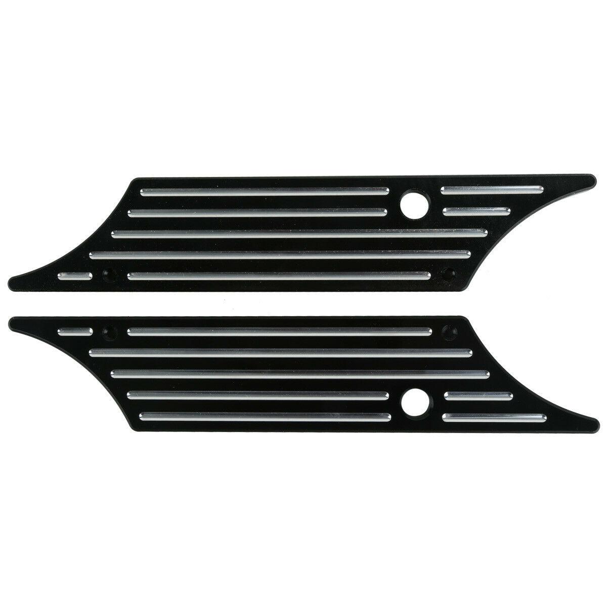 Black Saddlebag Latch Cover Face Fit For Harley Touring Road Electra Glide 93-13 - Moto Life Products