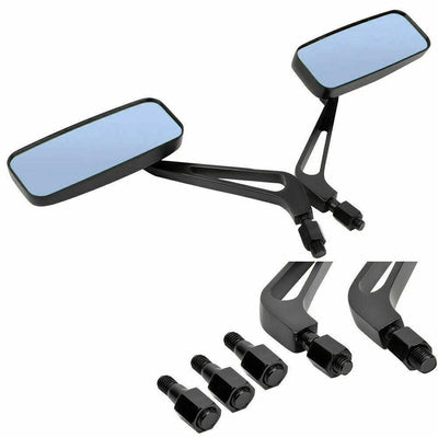 For Honda Ruckus Motorcycle Rectangle Rear View Side Mirrors Black 8mm 10mm - Moto Life Products