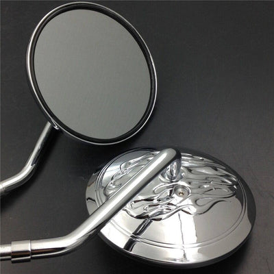 Round Rear Side View Mirrors For Harley CVO Dyna Heritage Softail Sportster CD - Moto Life Products