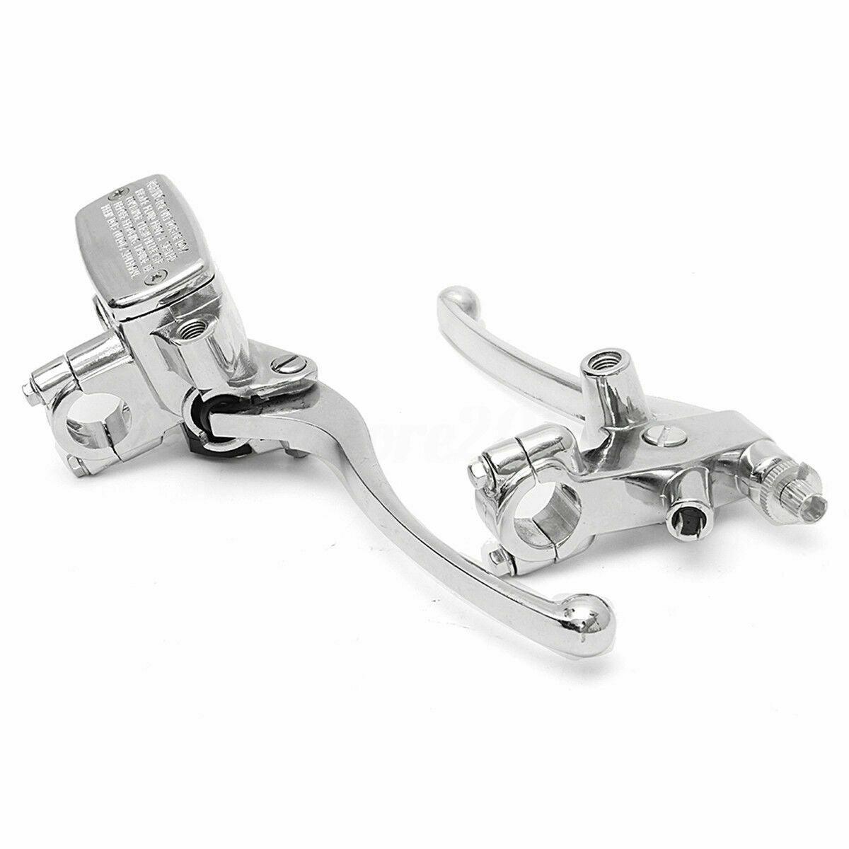 7/8" Motorcycle Handlebar Hydraulic Brake Master Cylinder & Clutch Lever Chrome - Moto Life Products