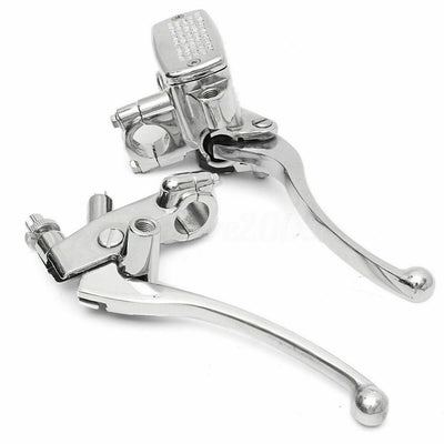 7/8" Motorcycle Handlebar Hydraulic Brake Master Cylinder & Clutch Lever Chrome - Moto Life Products