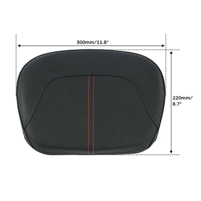 Black Passenger Backrest Pad Fit For Harley Touring Street Road Glide King 94-22 - Moto Life Products