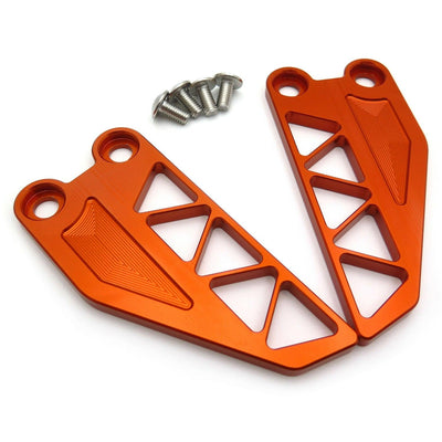 2Pcs Orange Rear Foot Pegs Heel Cover For KTM 250 390 Duke 2017 2018 2019 2020 - Moto Life Products