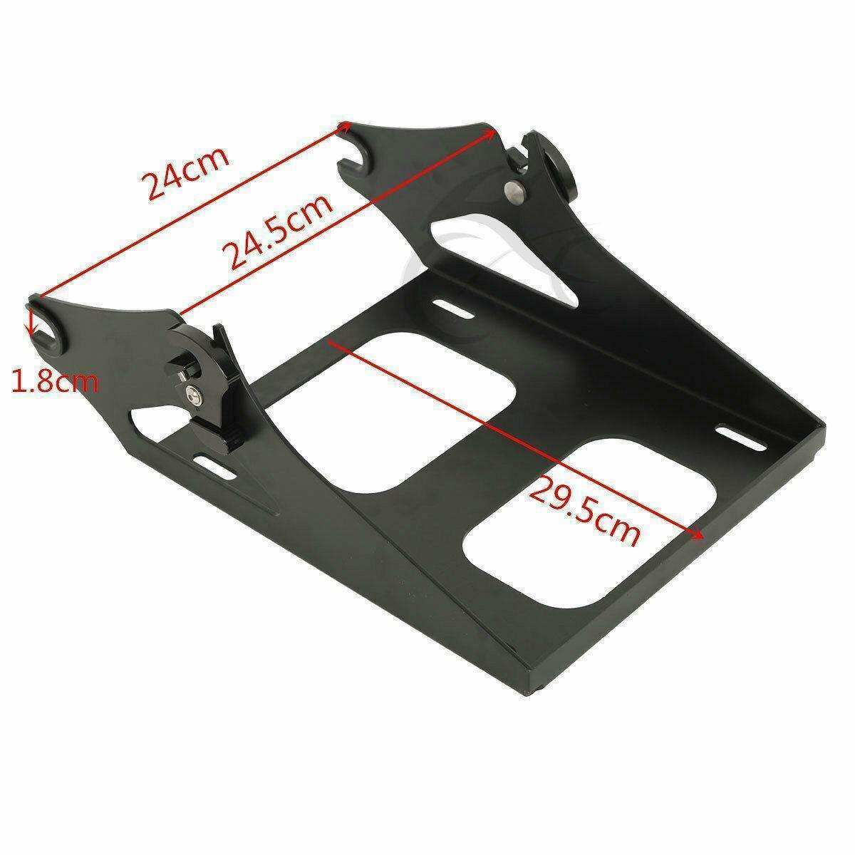 Two Up Mount Luggage Rack Fit For Harley Touring Tour Pak Pack 2014-2022 Black - Moto Life Products
