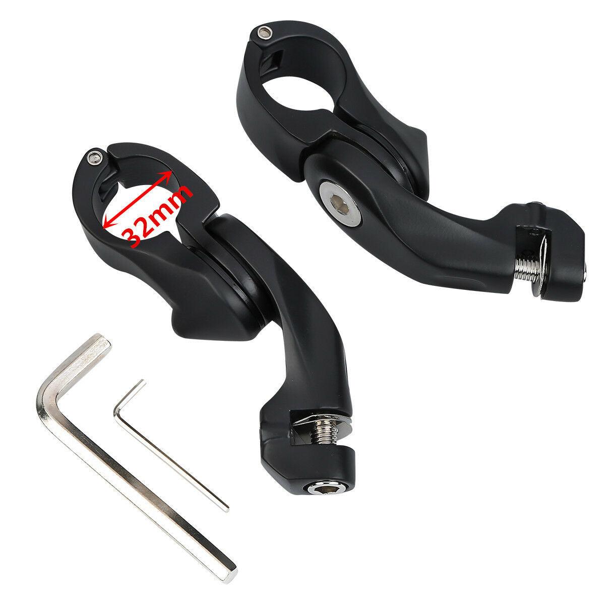 1 1/4'' Short Angled Highway Bar Mount Footpeg For Harley Touring Street Glide - Moto Life Products
